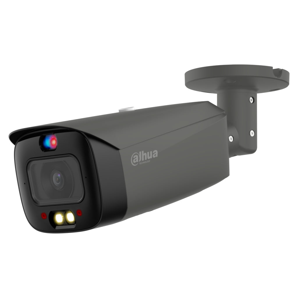 [IPC-HFW3849T1-AS-PV-0280B-S5-DG] Tubular IP TiOC 3.0 H265 8M WDR Iluminación Dual LED30m/IR30m 2.8mm IP67 PoE AUDIO MIC/Altavoz E/S AI. Color gris