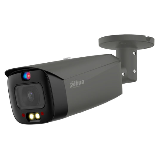 [IPC-HFW3849T1-AS-PV-0280B-S5-DG] Tubular IP TiOC 3.0 H265 8M WDR Iluminación Dual LED30m/IR30m 2.8mm IP67 PoE AUDIO MIC/Altavoz E/S AI. Color gris