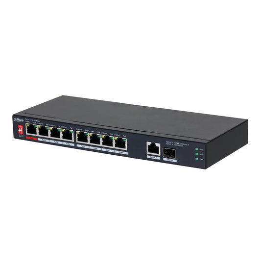 [PFS3110-8ET1GT1GF-96] Switch PoE 2.0 8 puertos 10/100 +1 Uplink Gigabit +1SFP 96W No_Gestionable Layer2