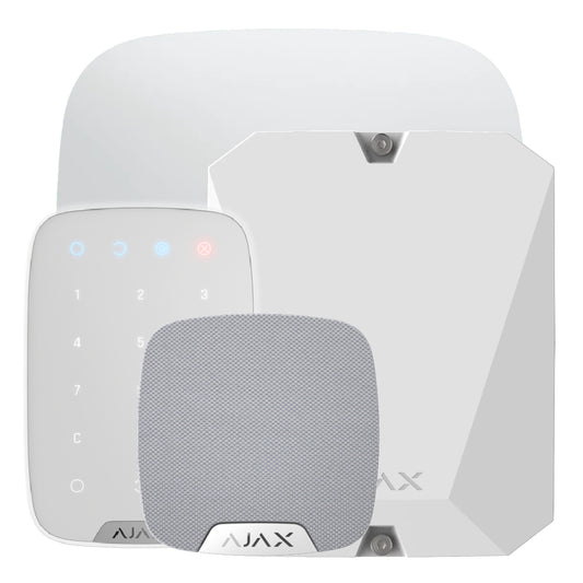 [HUBKIT-RENOVE-WH2] Ajax HubKit Renove blanco. Hub + Multitransmiter + KeyPad + HomeSiren