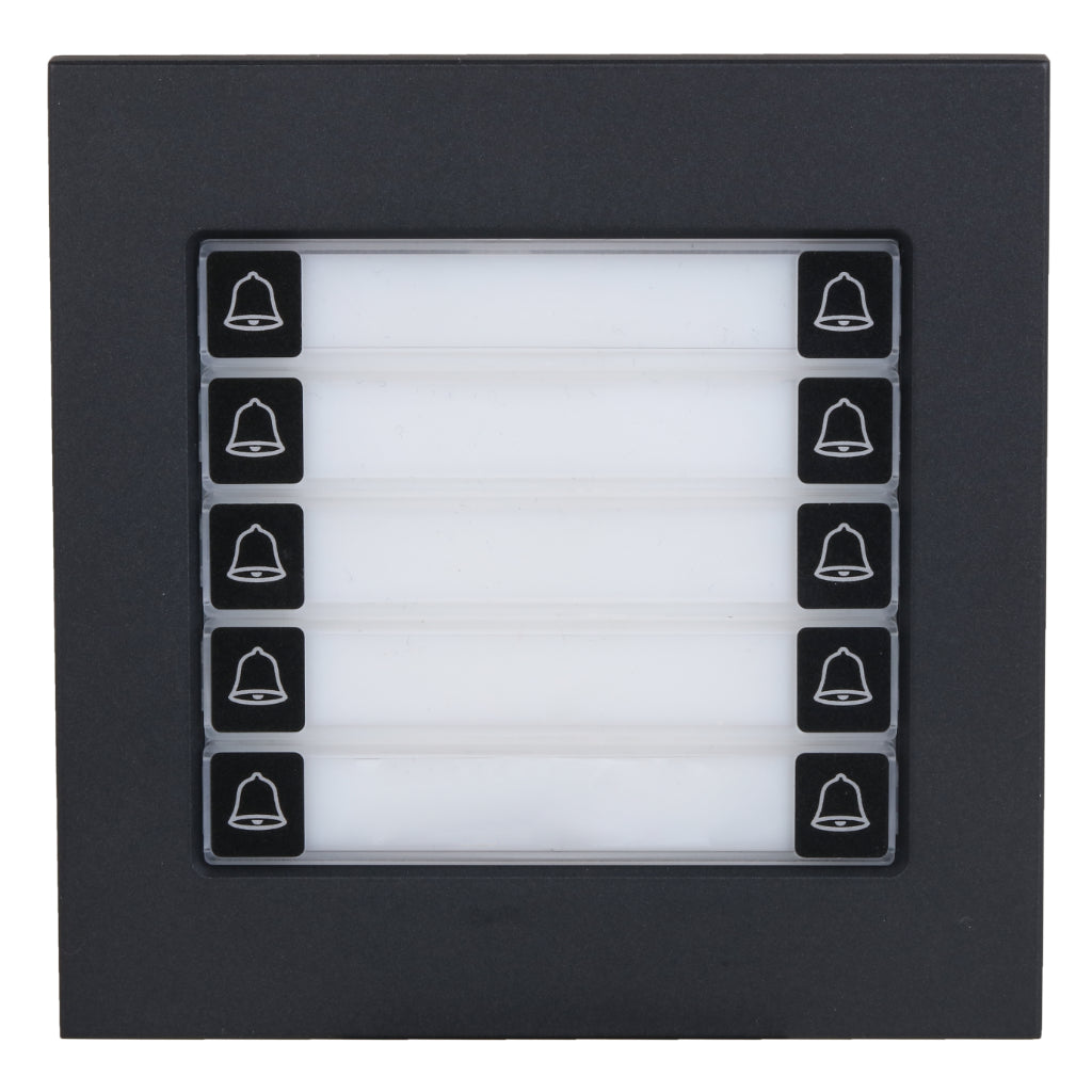 [VTO4202FB-MDB10] Estación Exterior Modular para Videoportero IP con 10 Botones para Series VTO4202F-X. Color Negro
