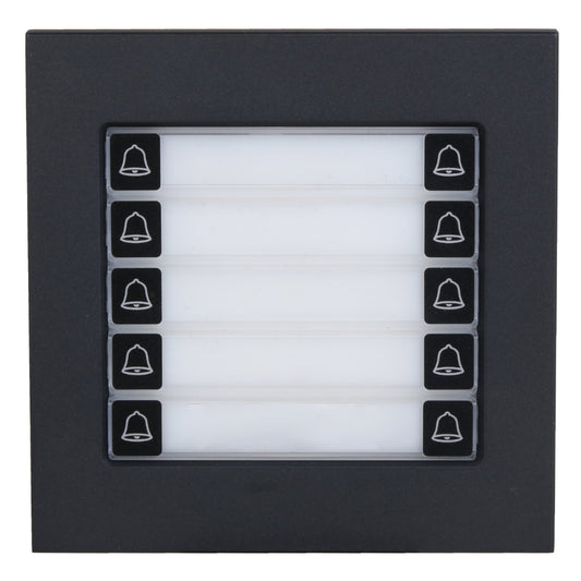 [VTO4202FB-MDB10] Estación Exterior Modular para Videoportero IP con 10 Botones para Series VTO4202F-X. Color Negro