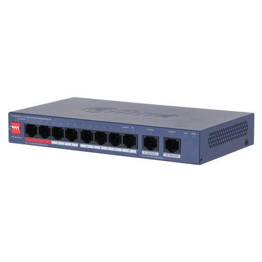 [CS4010-8GT-110-V2] Switch PoE 8 puertos Gigabit + 2RJ45 Uplink Gigabit 110W Gestionable en Cloud Layer2