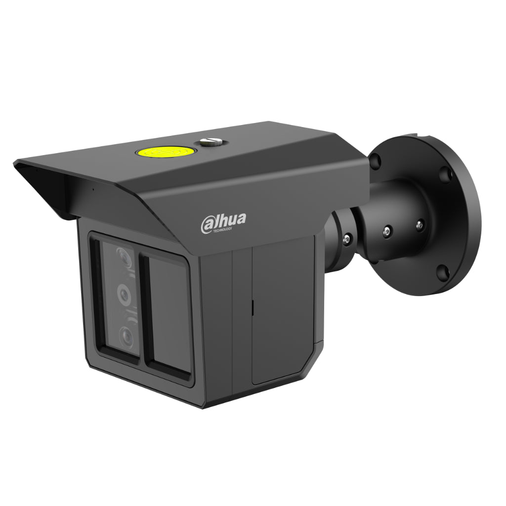 [IPC-MFW5241T2-E3-ASE-B] Tubular IP H265 3x2M TRIPLE-LENS 3.6/12/25mm para protección perimetral 8IR100m IP67 IK10 ePoE AUDIO MIC E/S AI. Color negro