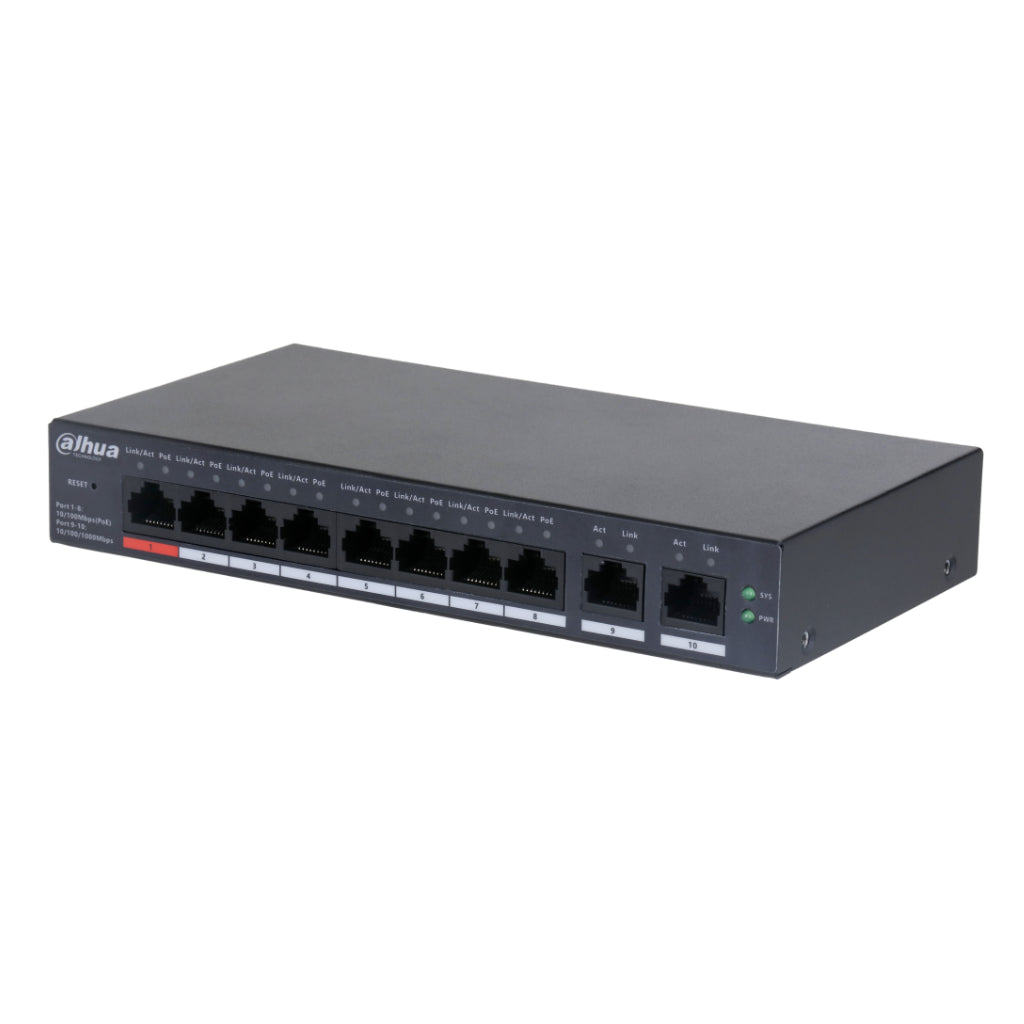 [CS4010-8ET-110] Switch PoE 8 puertos 10/100 + 2RJ45 Uplink Gigabit 110W Gestionable en Cloud Layer2