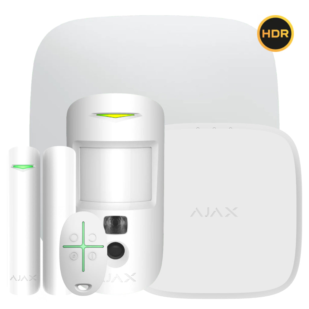 [KIT-B-INT-INC-HDR-WH] KIT Ajax Básico Intrusión + Incendio