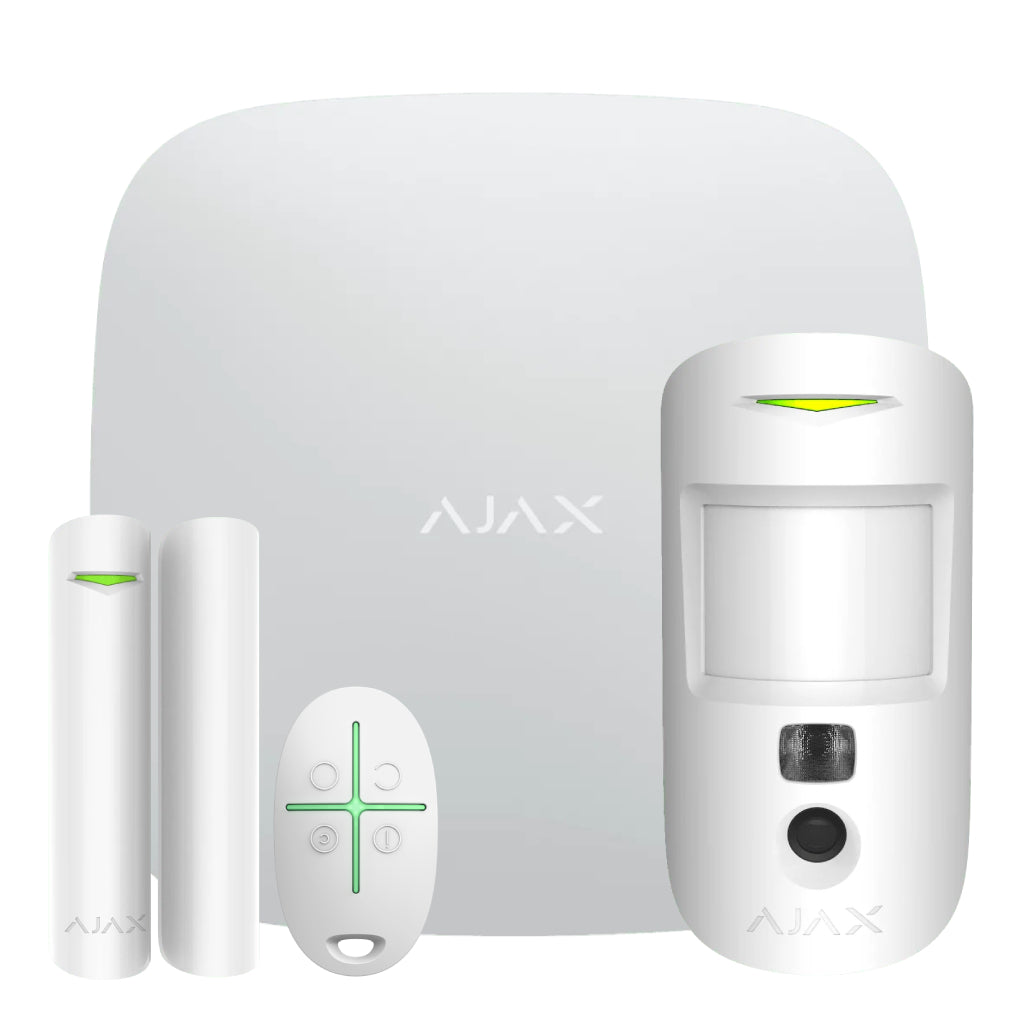 [STARTERKIT-CAM-WH] Ajax StarterKit Cam Blanco. Hub 2 2G + MotionCam + DoorProtect + SpaceControl