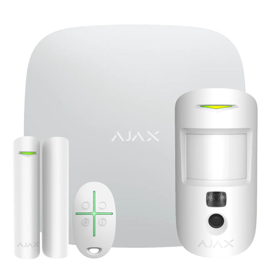 [STARTERKIT-CAM-WH] Ajax StarterKit Cam Blanco. Hub 2 2G + MotionCam + DoorProtect + SpaceControl