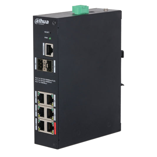 [HS4208-4GT-90] Switch Hardened PoE 6 puertos Gigabit +2RJ45 Gigabit +2SFP Gigabit 90W Gestionable Layer2