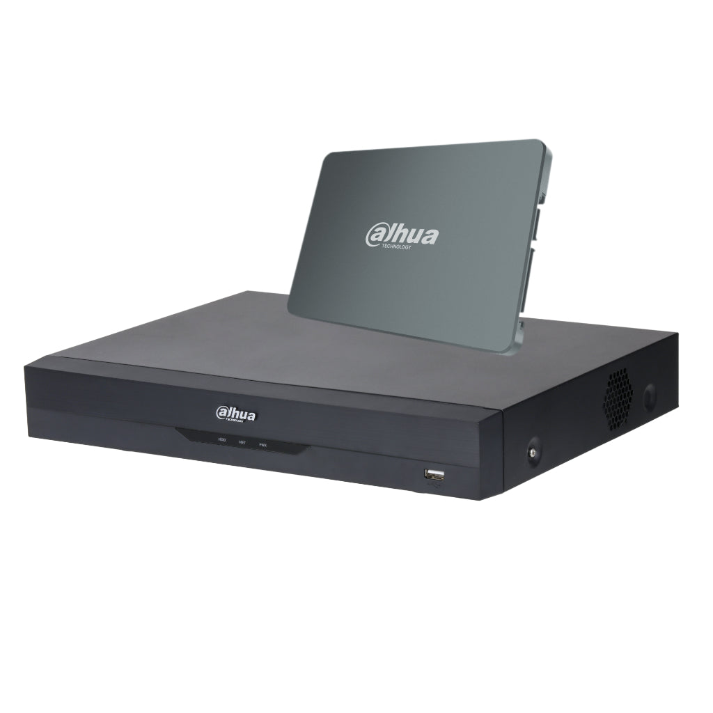 [S-XVR5104HE-4KL-I3(1T)] DVR 5EN1 H265 4ch 4K@6ips +4IP 8MP 1HDMI 1HDD E/S AI con SSD-V800S1TB