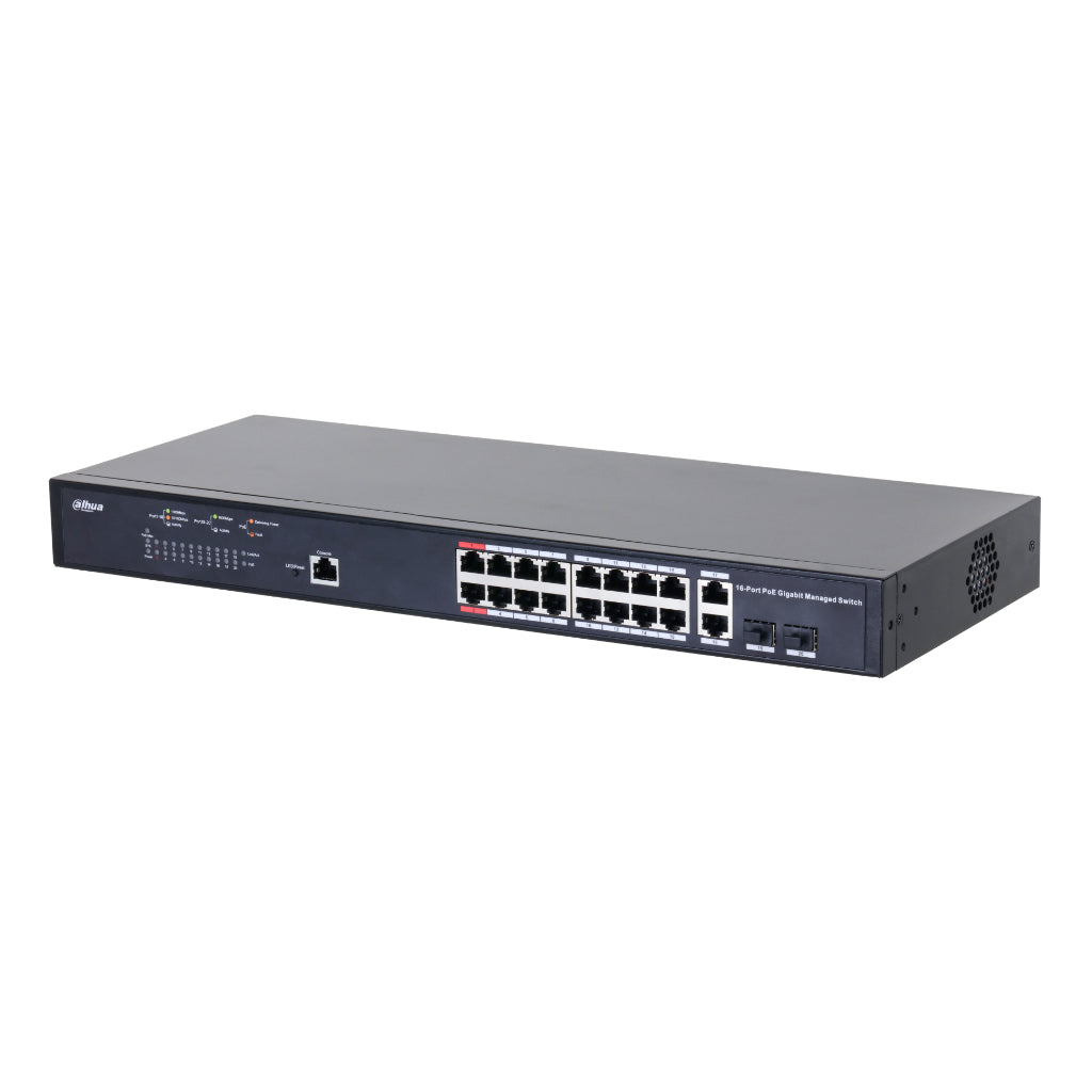 [PFS4218-16GT-130] Switch PoE 2.0 16 puertos Gigabit + 2 Combo Gigabit RJ45/SFP Uplink 130W Gestionable Layer2