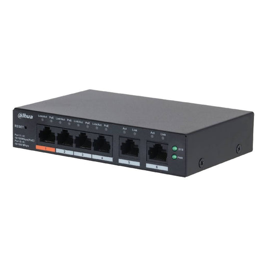 [CS4006-4ET2ET-60] Switch PoE 4 puertos 10/100 + 2RJ45 Uplink 10/100 60W Gestionable en Cloud Layer2