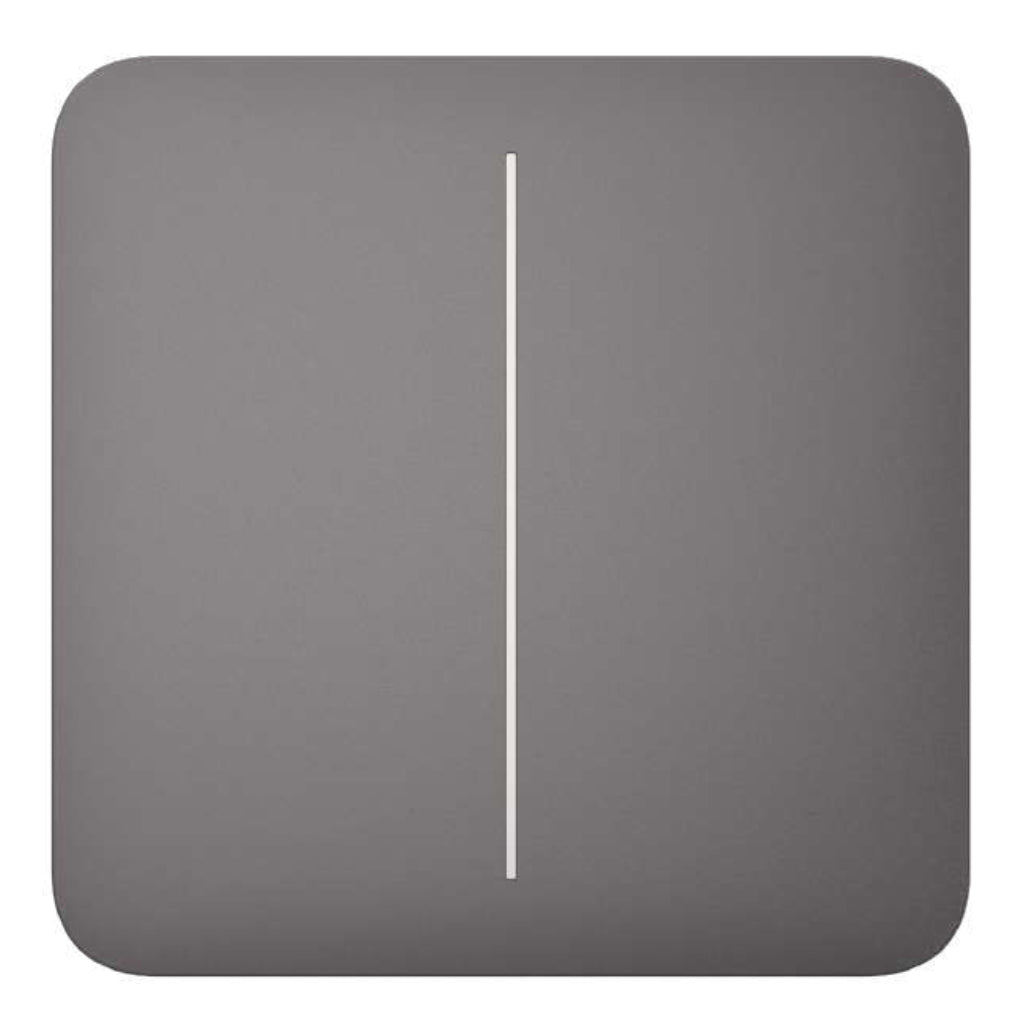 [LIGHTSWITCH-2G-GR] Ajax LightSwitch SoloButton 2-gang. Pulsador Doble. Color Gris