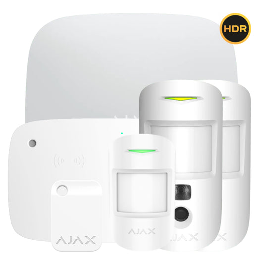 [HUB2KIT-MP-PRO-KPD-HDR-WH1] Kit Ajax blanco. Hub 2 + 2MotionCam-HDR + MotionProtect + KeyPad Combi + Tag