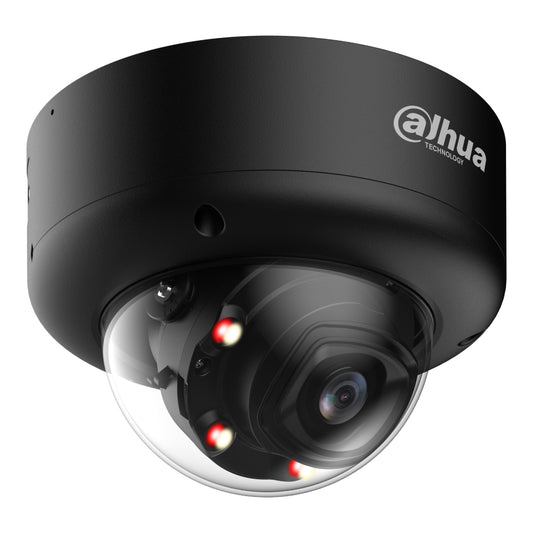 [IPC-HDBW5859E1-ZE-IL-B] Domo IP H265 8M WDR Iluminación Dual LED50m/IR60m 2.7-12VFM IK10 IP67 ePoE SD AUDIO MIC E/S AI. Color Negro