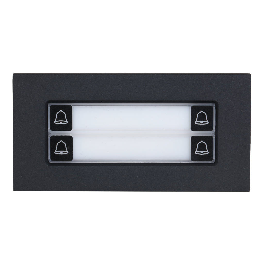 [VTO4202FB-MDB4] Estación Exterior Modular para Videoportero IP con 4 Botones para Series VTO4202F-X. Color Negro