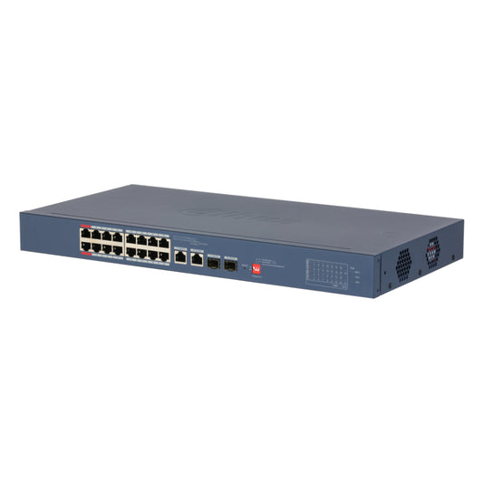 [CS4218-16ET-135-V2] Switch PoE 16 puertos 10/100 + 2 Combo Gigabit RJ45/SFP Uplink 135W Gestionable en Cloud Layer2