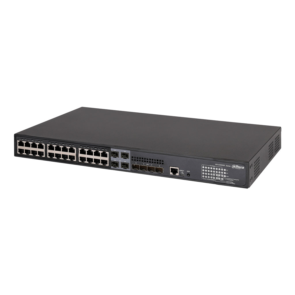 [AS5500-24GT4XF-370] Switch PoE 24 puertos Gigabit + 4 Combo Gigabit SFP/SFP+ 10Gbps 370W Gestionable Layer3