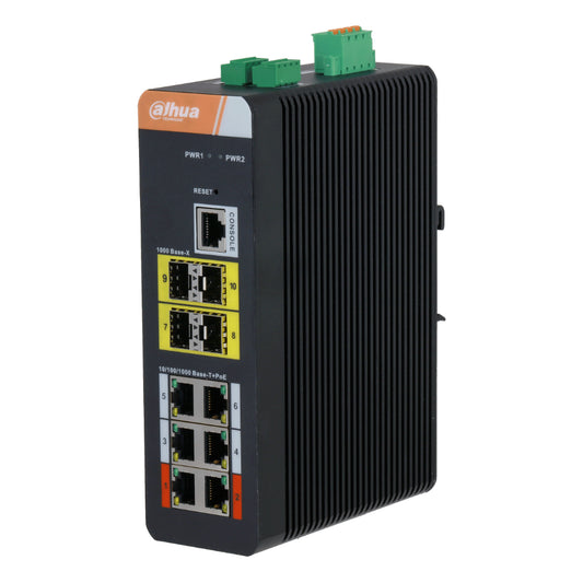 [IS4410-6GT-120] Switch PoE 2.0 Industrial 6 puertos Gigabit +4SFP Uplink Gigabit 120W Gestionable Layer2