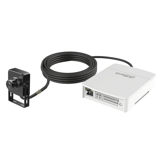 [IPC-HUM8241E-E1-L5] Minicámara IP H265 Pinhole 2M WDR 2.8mm AUDIO E/S + Unidad principal AI