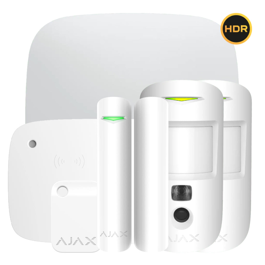 [HUB2KIT-DP-PRO-KPD-HDR-WH1] Kit Ajax blanco. Hub 2 2G + 2MotionCam-HDR + DoorProtectPlus + KeyPadCombi + Tag