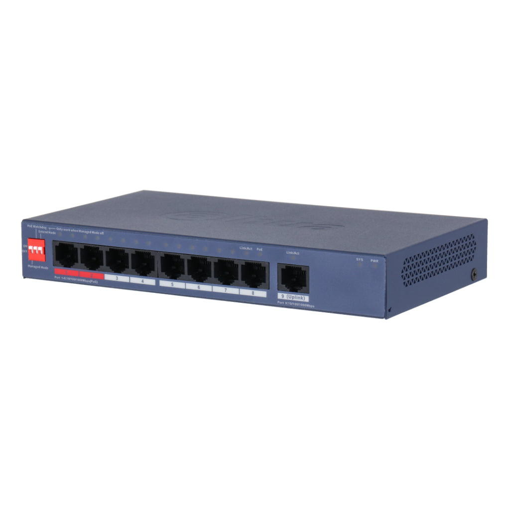 [CS4009-8GT-110] Switch PoE 8 puertos Gigabit + 1RJ45 Uplink Gigabit 110W Gestionable en Cloud Layer2