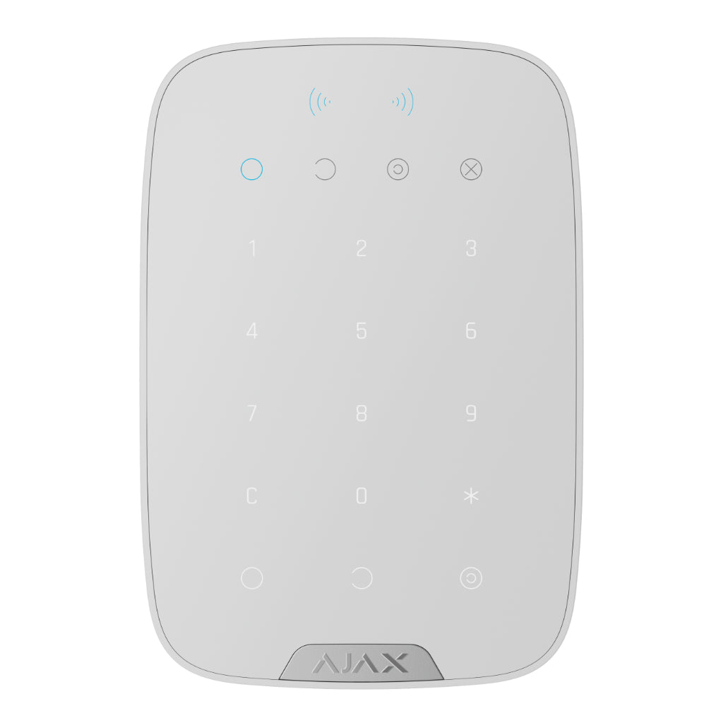 [KEYPAD-PLUS-S-WH] Ajax Superior KeyPad Plus Jeweller. Teclado táctil con lector inalámbrico. Color blanco