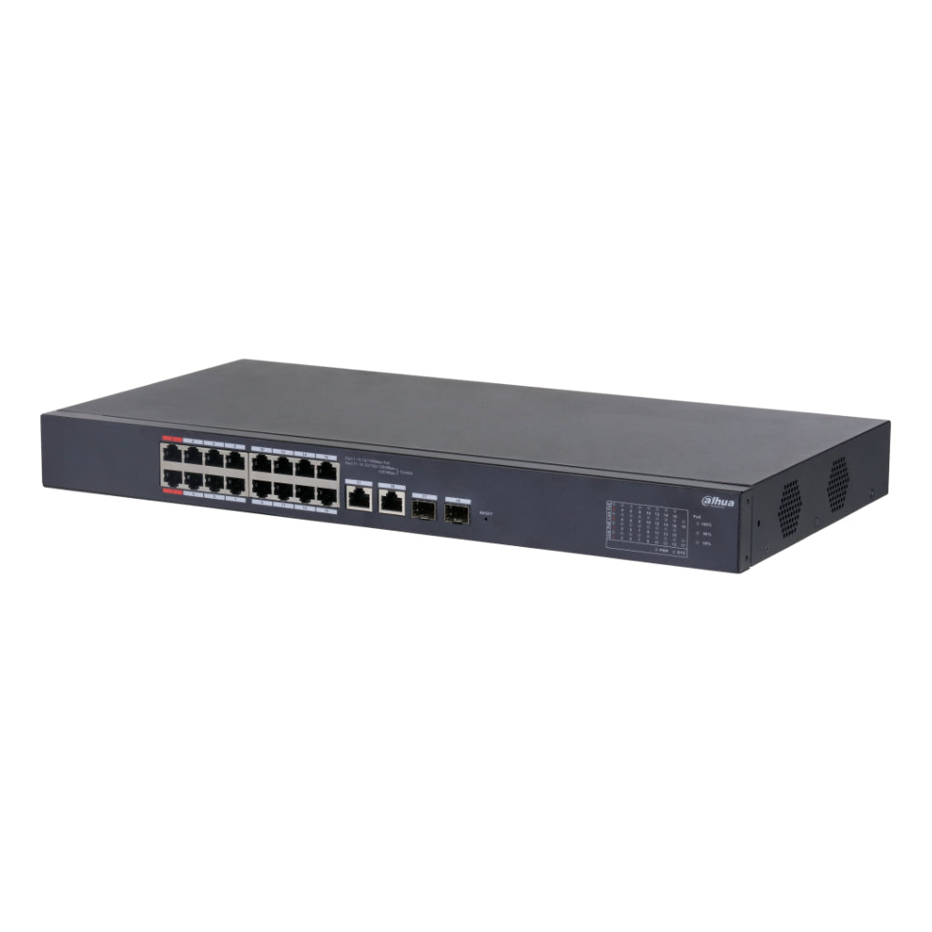 [CS4218-16ET-190] Switch PoE 16 puertos 10/100 + 2 Combo Gigabit RJ45/SFP Uplink 190W Gestionable en Cloud Layer2