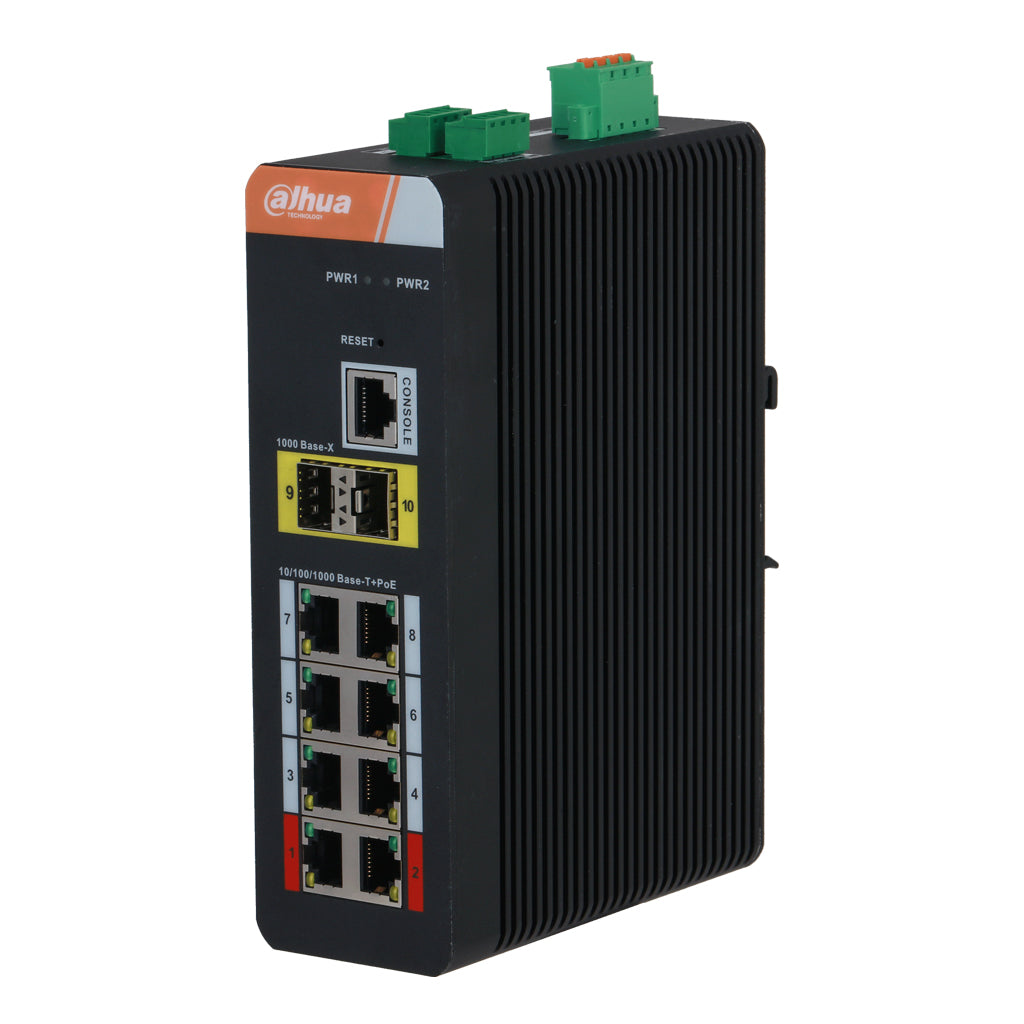 [IS4210-8GT-120] Switch PoE 2.0 Industrial 8 puertos Gigabit + 2SFP Uplink Gigabit 120W Gestionable Layer2
