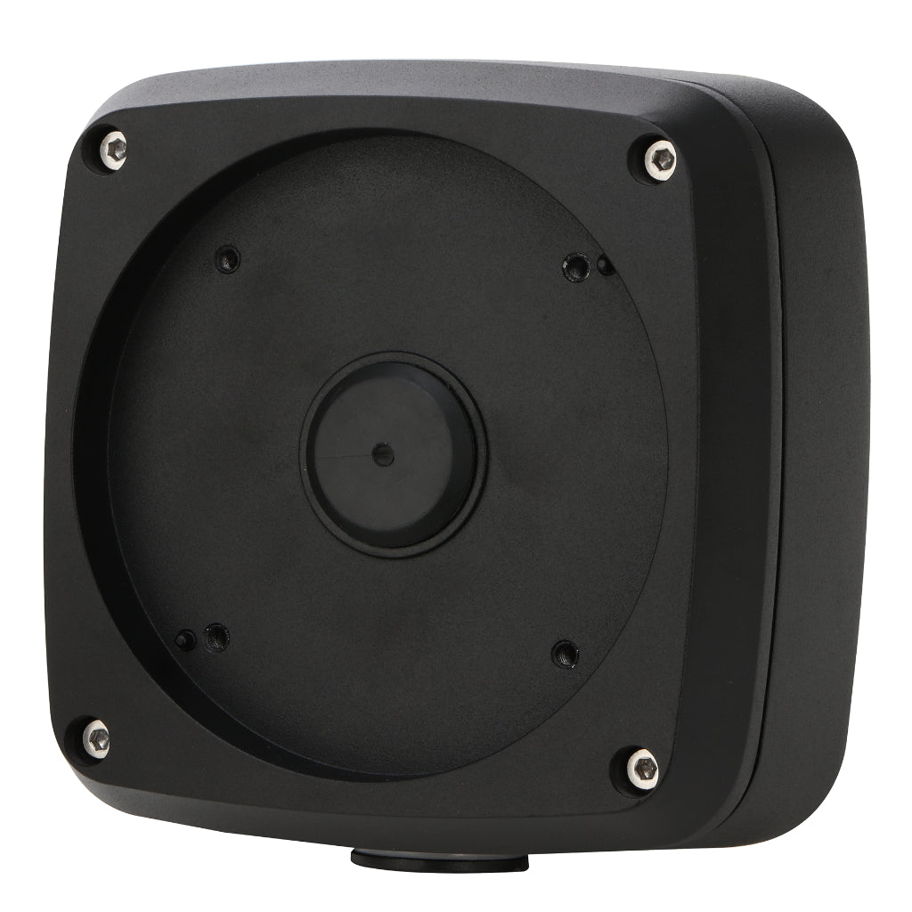 [PFA124-B] Caja conexiones impermeable cuadrada con anclaje circular en 4 puntos para IPC-MFW5241T2-E3-ASE-B. Color Negro