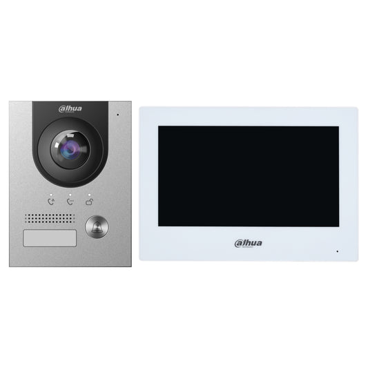 [KTD02(S)] Kit Videoportero 2-hilos IP exterior para Superfície + monitor interior 2-hilos y WiFi