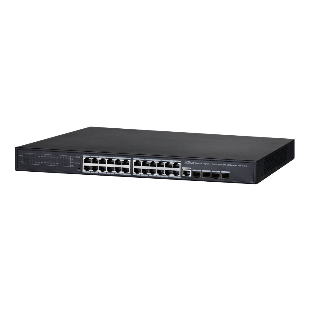 [PFS4428-24GT-370] Switch PoE 24 puertos Gigabit + 4 Uplink Gigabit 370W 802.3at Gestionable Layer2